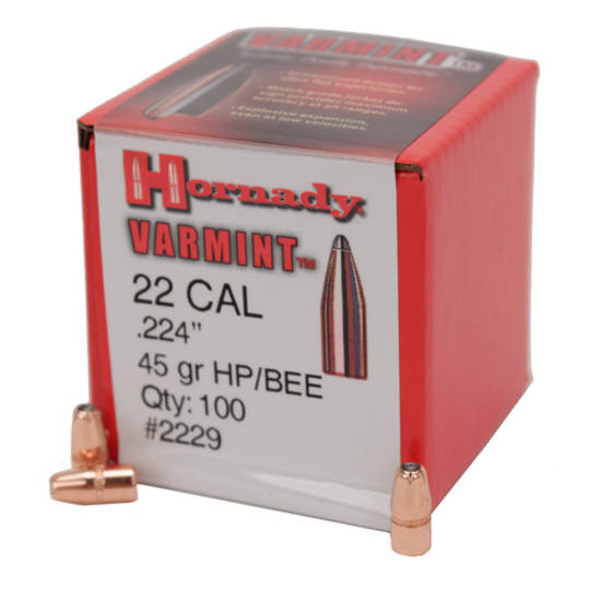 Hornady 22 Cal .224 45 gr HP BEE  2229 box of 100
